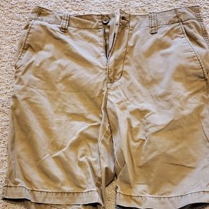 Khaki flat front old navy shorts